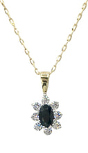 Load image into Gallery viewer, 9ct. Gold Sapphire Pendant
