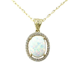 9ct. Gold Opal Pendant