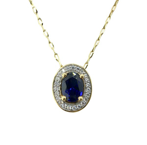 9ct. Gold Sapphire Pendant