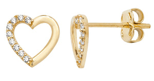 9ct. Gold Heart Earrings