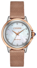 Load image into Gallery viewer, Citizen Ceci Diamond Ladies Rose Gold Tone Eco-Drive Watch
