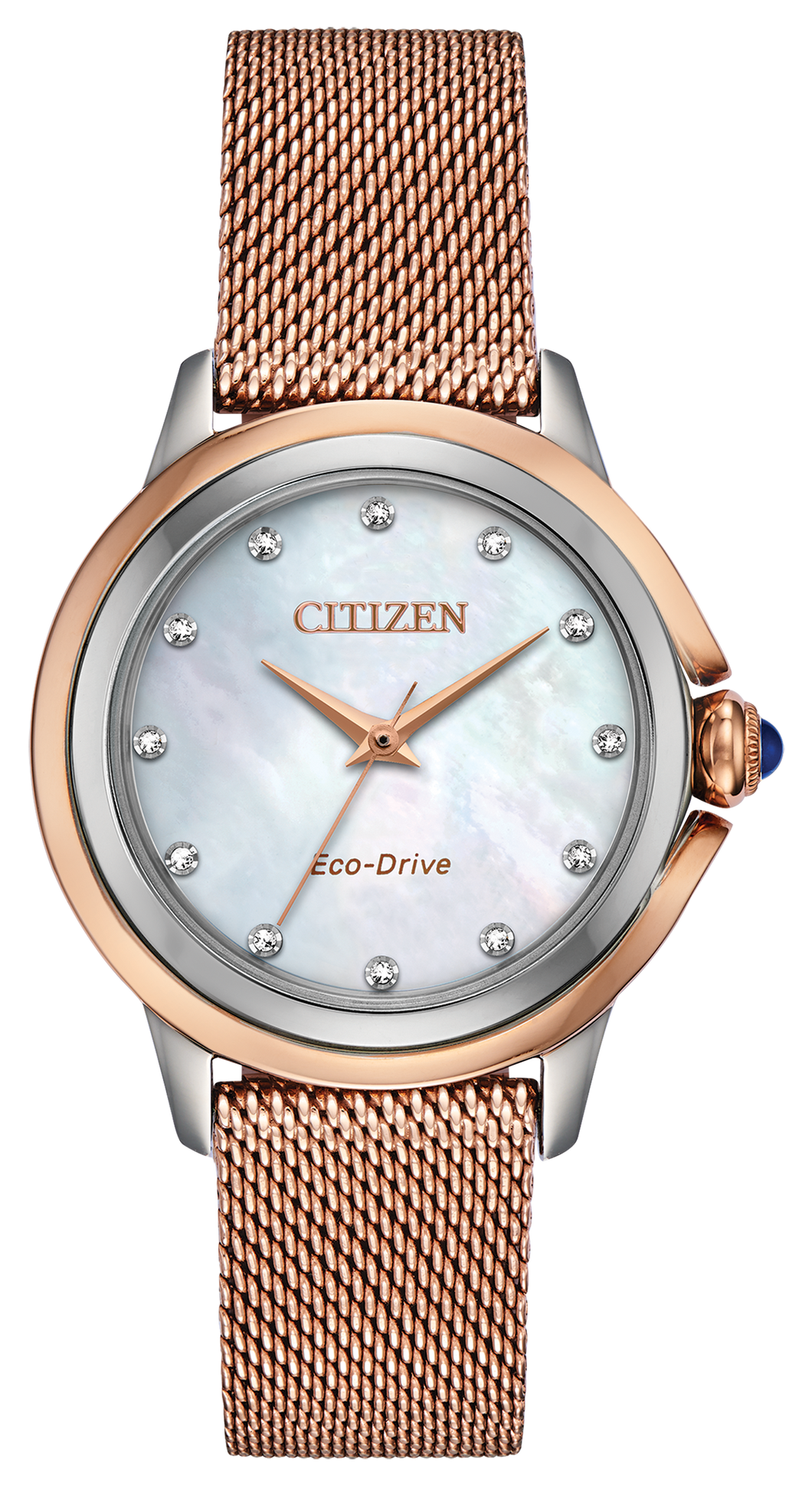 Citizen Ceci Diamond Ladies Rose Gold Tone Eco-Drive Watch