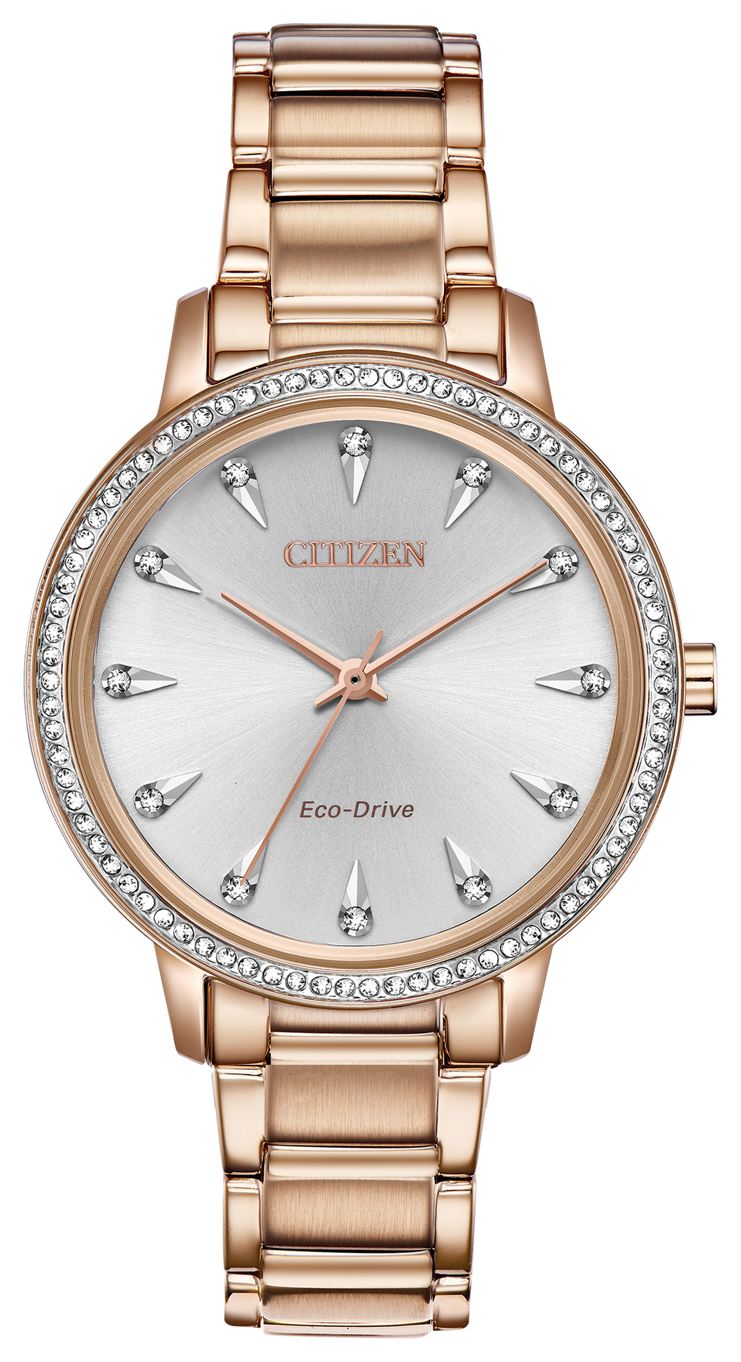 Citizen Silhouette Crystal Eco-Drive Ladies Rose Gold Tone Watch