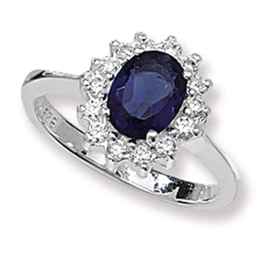 Sapphire sterling silver Ring