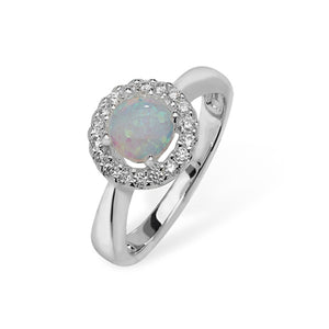 Sterling Silver Opal style ring