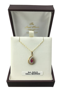 9ct. Gold Ruby Pendant