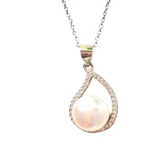 Sterling Silver Cristallo di Milano pearl pendant