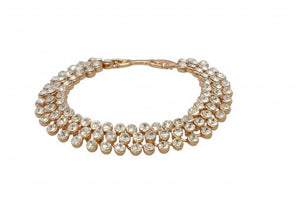 Cristallo di Milano Rose gold 3 row Swarovski crystal bracelet