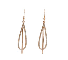 Load image into Gallery viewer, Cristallo di Milano Rose Gold entwined drop earrings
