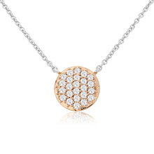 Load image into Gallery viewer, Waterford Jewellery Rose Gold and Sterling Silver round pendant
