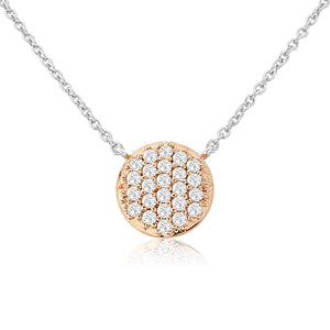 Waterford Jewellery Rose Gold and Sterling Silver round pendant