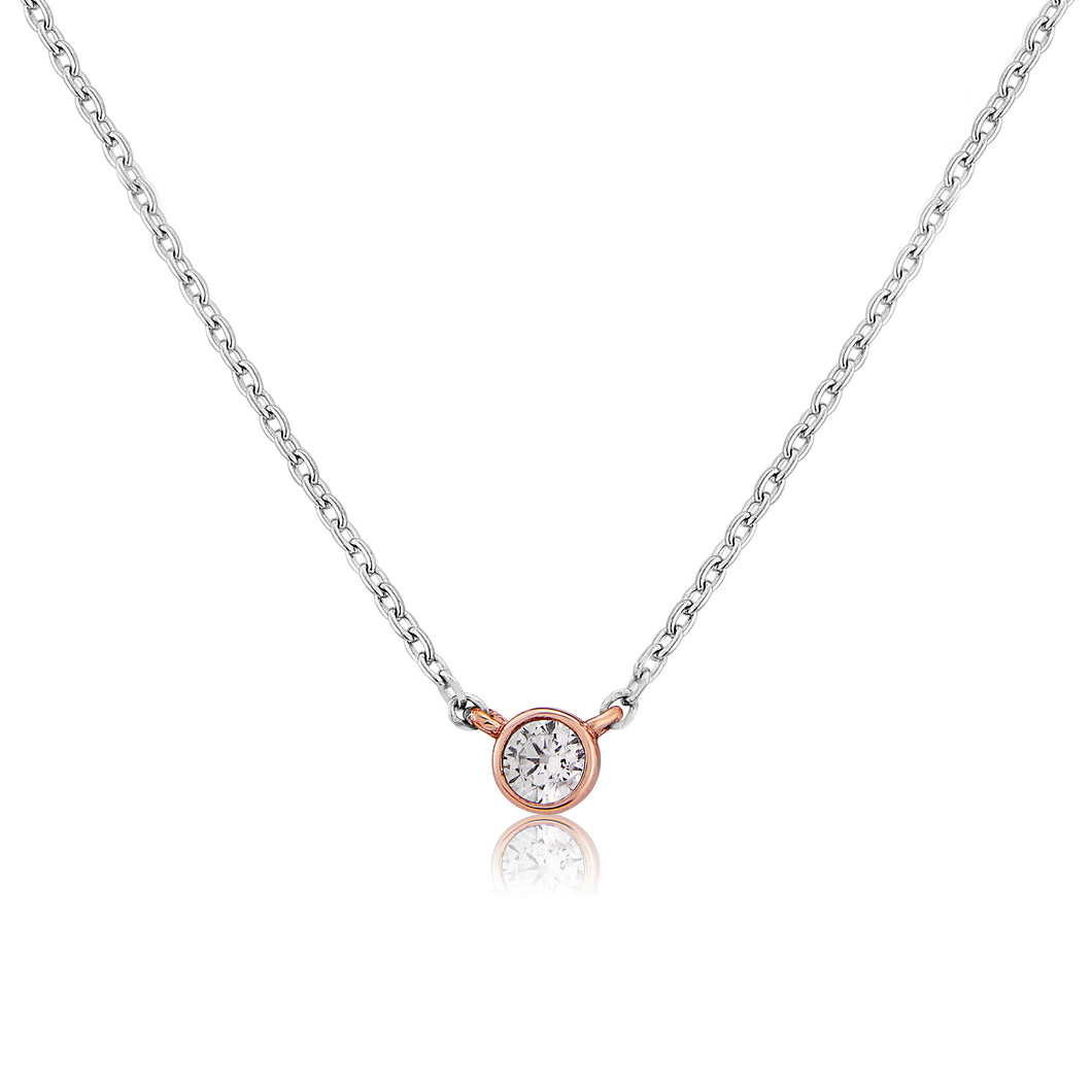 Waterford Jewellery rose gold and silver pendant