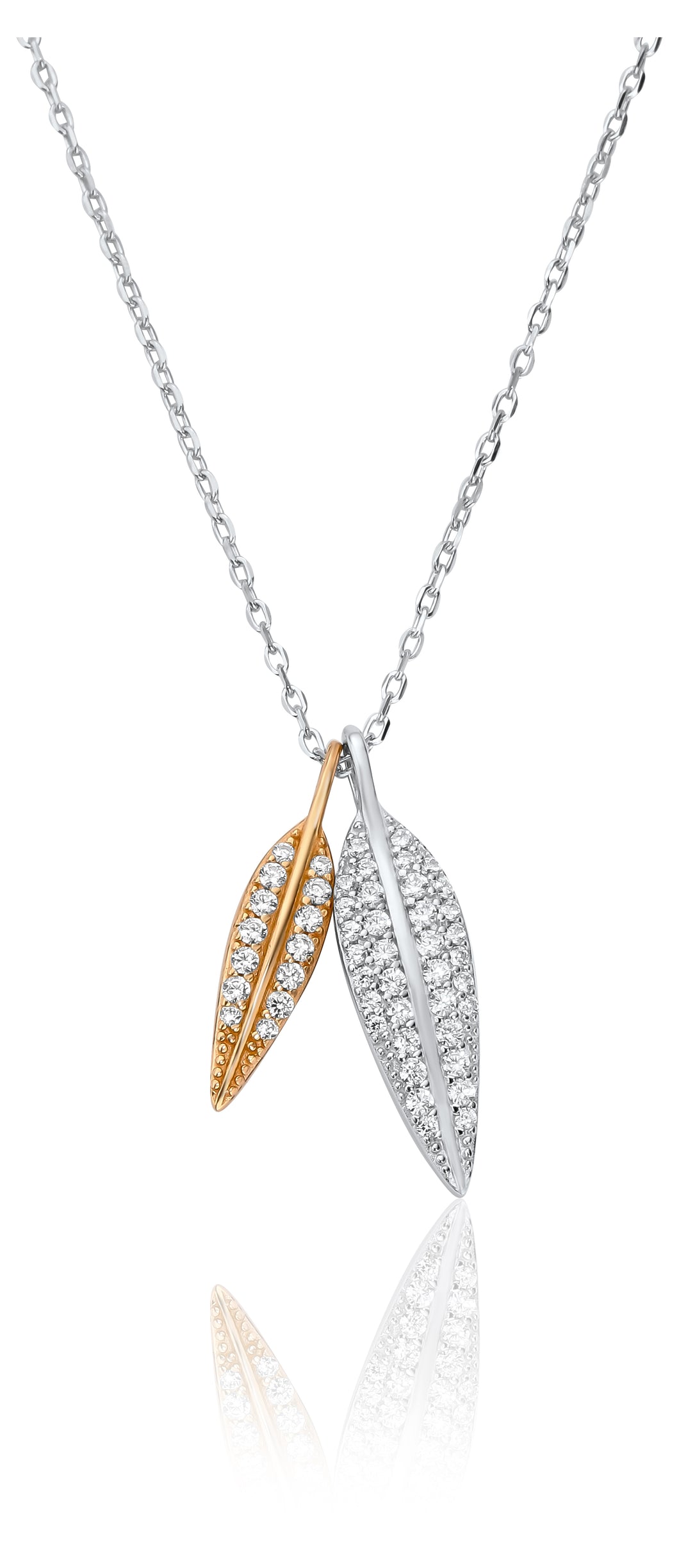 Waterford Jewellery Double Leaf Pendant
