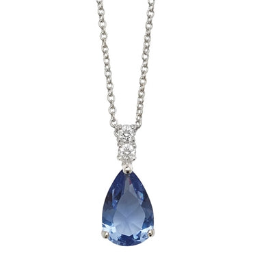 Sterling Silver Light Blue Necklace